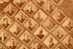 cca 1900-1910 Bp., Nyugati pályaudvar állomás tisztviselői és hivatalnokai (köztük Haviár György főe...