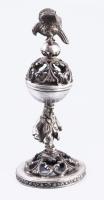 Ezüst (Ag) besamin tartó, 1894, orosz, jelzett, mesterjellel, m: 12,5 cm, 66g /// Silver (Ag) Besamim Container, 1894, Russian, hallmarked, with maker's mark, height 12.5 cm, weight 66 g.