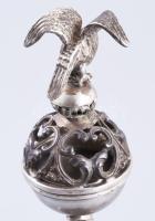 Ezüst (Ag) besamin tartó, 1894, orosz, jelzett, mesterjellel, m: 12,5 cm, 66g /// Silver (Ag) Besami...