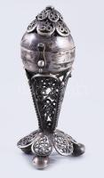 Ezüst (Ag) besamin tartó, 1894, orosz, jelzett, mesterjellel, m: 9,5 cm, 51g /// Silver (Ag) Besamim Container, 1894, Russian, hallmarked, with maker's mark, height 9.5 cm, weight 51 g.