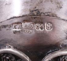 Ezüst (Ag) besamin tartó, 1894, orosz, jelzett, mesterjellel, m: 9,5 cm, 51g /// Silver (Ag) Besamim...