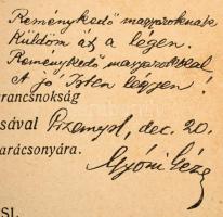 Gyóni (Áchim) Géza: Lengyel mezőkön, tábortűz mellett. Nyomtatott dedikációval. Bp., 1915, Országos ...