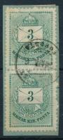 1874 3kr pár gyöngyjavítással (ex Lovász)