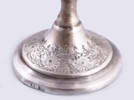 Ezüst (Ag) Kiddus pohár. cca 19. sz. utolsó harmada, jelzett, m: 15 cm, nettó 164g /// Silver (Ag) K...