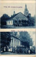 Ópályi (Mátészalka), Görög katolikus templom és parókia, iskola. Fogyasztási szövetkezet kiadása (EK)