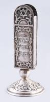 Ezüst (Ag) Sabbati havdala-tartó. 20. sz., jelzett, m: 12cm, nettó 82g /// Silver (Ag) Sabbati Havdalah holder. 20th century, hallmarked, height: 12 cm, net weight: 82 g