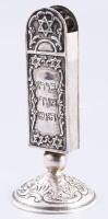 Ezüst (Ag) Sabbati havdala-tartó. 20. sz., jelzett, m: 12cm, nettó 82g /// Silver (Ag) Sabbati Havda...