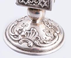 Ezüst (Ag) Sabbati havdala-tartó. 20. sz., jelzett, m: 12cm, nettó 82g /// Silver (Ag) Sabbati Havda...