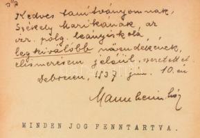 Mannheim Mór: Magyar-héber zsebszótár. Dedikált, első kiadású példány!  15000 szó. Debrecen, [1937],...