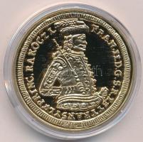 DN "A legértékesebb magyar érmék - II. Rákóczi Ferenc arany, 1707 replika" aranyozott Cu emlékérem kapszulában, "COPY" jelzéssel, színes tájékoztatóval (40mm) T:PP