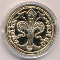 DN "A legértékesebb magyar érmék - Károly Róbert aranyforintjának replikája" aranyozott Cu emlékérem kapszulában, "COPY" jelzéssel, színes tájékoztatóval (40mm) T:PP