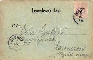 1898 Orsova, látkép este holdfényben. G. Hutterer kiadása / general view at night in moonlight (EK)