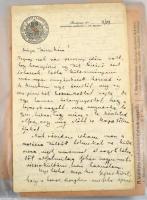 dr. Bodor Antal (1886-1954) szociográfus, falukutató iratanyaga. 43 db, benne neki írt autográf aláí...