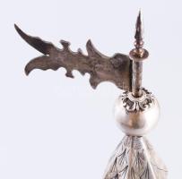 Ezüst (Ag) besamin tartó. 1854, 13 latos jelzés, AS mesterjegy, m: 36,5 cm, 322g /// Silver (Ag) Bes...