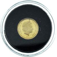 Salamon Szigetek 2013. 1$ Au "Az ókori világ 7 csodája - Babiloni Függőkertek", "A világ legkisebb arany érméi" kapszulában, tanúsítvánnyal (0,5g/0,585) T:PP  Salamon Islands 2016. 1 Dollar "Seven wonders of the ancient world - Hanging Gardens of Babylon" with "The smallest gold coins in the world" in capsule, with certificate (0,5g/0,585) C:PP