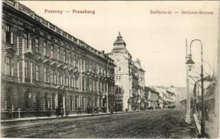Pozsony, Pressburg, Bratislava; Stefánia út / Stefanie-Strasse / street view