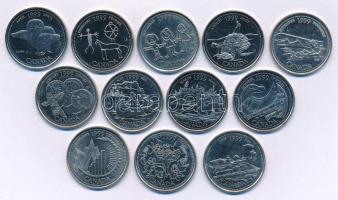 Kanada 1999. 25c (12xklf) "Millennium" sorozat hónapokat bemutató érmei T:AU,XF Canada 1999. 25 Cents (12xdiff) coins of the "Millennium" series depicting the months C:AU,XF