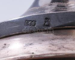 Ezüst (Ag) besamin tartó serleg Mózes ábrázolásával díszítve. cca 1880/1890, jelzett, mesterjeggyel,...