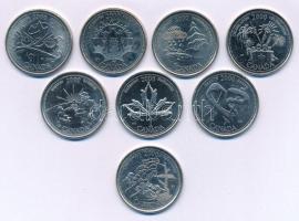 Kanada 2000. 25c Ni "Belépés az új évezredbe" (8xklf) T:AU,XF egyiken fo. Canada 2000. 25 Cents Ni "The Entry into the Third Millennium" (8xdiff) C:AU,XF one spotted