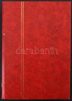 Magyar portó sok példányos készlet, benne összefüggések is, 32 lapos A/4 berakóban