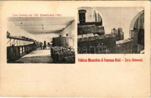 Zadar, Zara; Fabbrica Maraschino di Francesco Drioli. Casa fondata nel 1768 / Maraschino factory, interior with barrels. Established 1768. (EK)