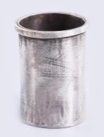 Ezüst (Ag) úti hanukkia, samesszal. Fedelén elefántcsont-lap rárakással, jelzett, 1810, Bécs, 13 lat...