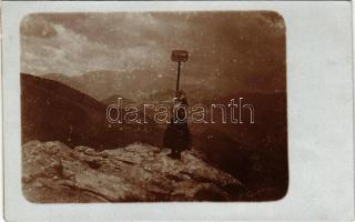 Hohe Wand, Kleine Kanzel / mountain peak, tourist. photo