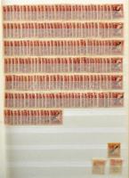 1918 Köztársaság felülnyomású bélyegek készlet, sok összefüggéssel, postatisztával 30 lapos A/4 berakóban