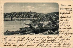 1900 Mali Losinj, Lussinpiccolo; general view. Fotografie u. Verlag Atelier Betty