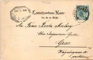 1900 Mali Losinj, Lussinpiccolo; general view. Fotografie u. Verlag Atelier Betty