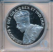 "V. György 1911-es Dei Gratia $ érmének jelzett utánverete" Ag (20g/0.999/40mm) kapszulába...