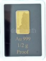Ifj. Szlávics László (1959-) DN "Arany királyok - Szapolyai János" jelzett Au emlékveret kapszulában, tanúsítvánnyal (0,5g/0.999/15,2x8,6mm) T:PP