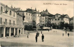 1915 Labin, Albona; Piazza del Borgo / square (EK)