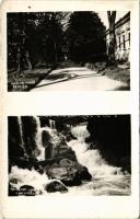 1942 Kovászna-fürdő, Baile Covasna; Sétatér, fűrésztelep, fatelep / sawmill, forest industry. photo (EK)