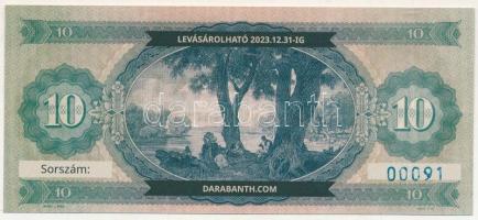 2023. "Darabanth Aukciósház" 2000Ft értékű, sorszámozott "00091" kuponja T:UNC