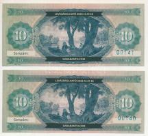 2023. "Darabanth Aukciósház" 2000Ft értékű, kuponja (2x) sorszámkövető "00140-00141" T:UNC