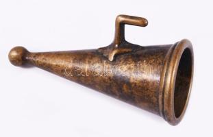 Antik bronz gyertyakúp, h: 7,5 cm