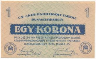 Dunaszerdahely / hadifogolytábor 1916. január 15. 1K "07 0690" T:AU Hungary / Dunaszerdahely (Dunajská Streda) / POW camp 15.01.1916. 1 Krone "07 0690 C:AU Adamo HHD-2.4.1