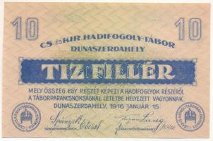 Dunaszerdahely / hadifogolytábor 1916. január 15. 10f "12 0728" T:UNC / Hungary / Dunaszerdahely (Dunajská Streda) / POW camp 15.01.1916. 10 Heller "12 0728" C:UNC Adamo HHD-2.2.1