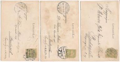 1903 Szeged - 3 db RÉGI képeslap: a Szegedi Képzőművészeti Egyesület kiállításából, Jendrassik Jenő,...
