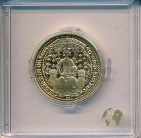 "Anglia Dupla leopárd érméjének jelzett utánverete" aranyozott Ag (10g/0.999/25mm) kapszulában, tanúsítvánnyal T:PP "Copy of the English Double leapard coin" gilt Ag (10g/0.999/25mm) in capsule, with certificate C:PP