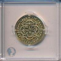 "Anglia Dupla leopárd érméjének jelzett utánverete" aranyozott Ag (10g/0.999/25mm) kapszul...