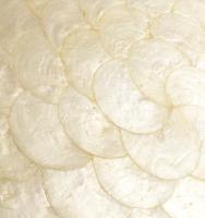 Shell asztalközép kínáló. Csiszolt kagylóhéjakból készített, d: 36 cm