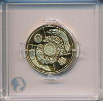 "1870-es Japán 20 jen érmének jelzett utánverete" aranyozott Ag (10g/0.999/25mm) kapszuláb...
