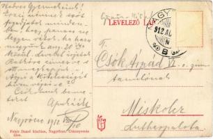 1912 Murány, Murányalja, Podmurán, Murán; Murány vára és Obeliszk. Fehér Dezső kiadása / Muransky hr...