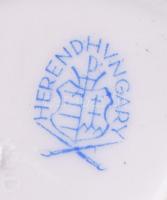 Herendi szív alakú bonbonier, rózsa fogóval, minimális kopással, 8x7 cm