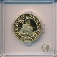 "Johann Georg 10 dukátos érméjének jelzett utánverete" aranyozott Ag (10g/0.999/25mm) kapszulában, tanúsítvánnyal T:PP "Copy of the 10 ducat coin of Johann Georg" gilt Ag (10g/0.999/25mm) in capsule, with certificate C:PP