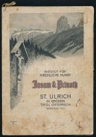 1908 Kegytárgy reklám katalógus-. Insam &amp; Prinoth - Institut für kirchliche Kunst. St. Ulrich in Gröden Tirol (Österreich) gegründet 1820. 1900. 32p. 1 litografált táblával. Foltos borítóval.