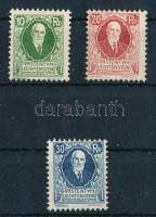 Liechtenstein 1925 II János herceg Mi 72-74 újragumizott sor / regummed set (**Mi EUR 260.-)