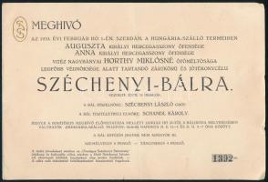 1933 Meghívó Széchenyi bálra. 4 p.